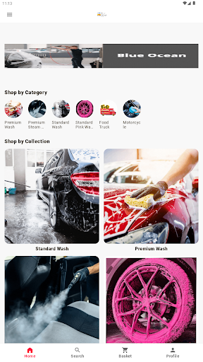 Android application Blue Ocean Carwash screenshort