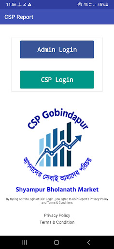 Android application CSP Report screenshort