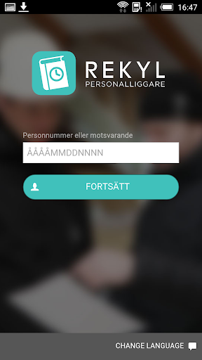 Android application REKYL Personalliggare screenshort