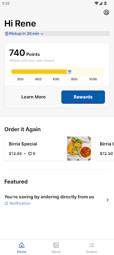 Android application Louie's Taco Shop & Bar screenshort