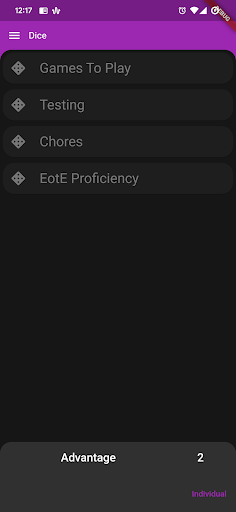 Dice Roller Screen 3