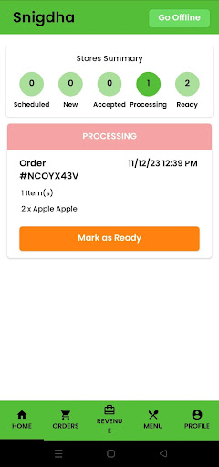 FOODCART SELLER Screen 3