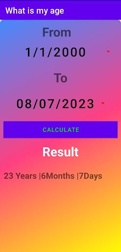 Age Calculator Screen 3