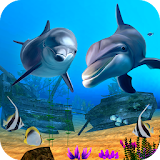 Blue Dolphin Fish Live Wallpaper: Aquarium Fish 3D icon