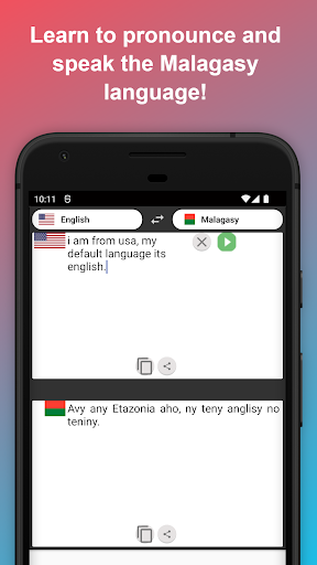 English to Malagasy Translator Screen 2