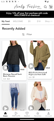 Screenshot of Avaly Fashion