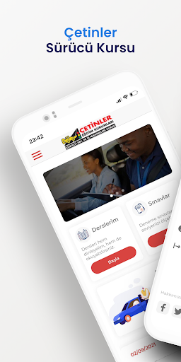 Android application Çetinler Sürücü Kursu screenshort