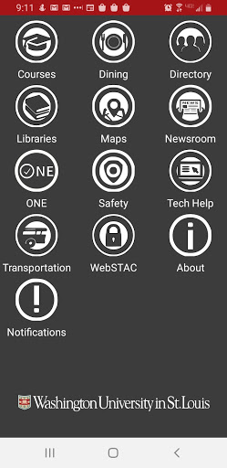Android application WashU Mobile screenshort