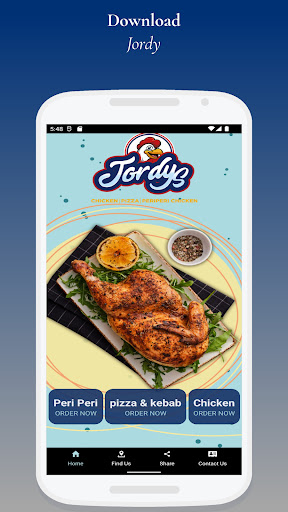 Android application Jordys Takeaway screenshort