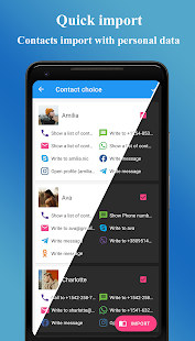 Kontakten-Widget Screenshot