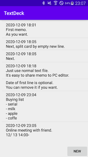 Android application TextDeck screenshort