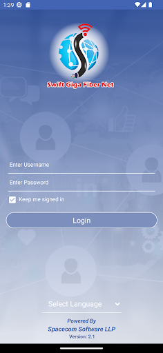 Android application Swift Giga Fiber-Customer App screenshort