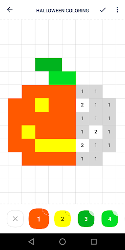 Android application Halloween color by number app screenshort