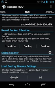 Trickster MOD Kernel Settings Screenshot