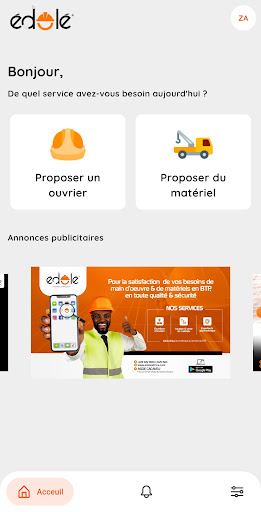 Android application Edole Africa Partner screenshort
