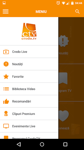 Android application Credo TV screenshort