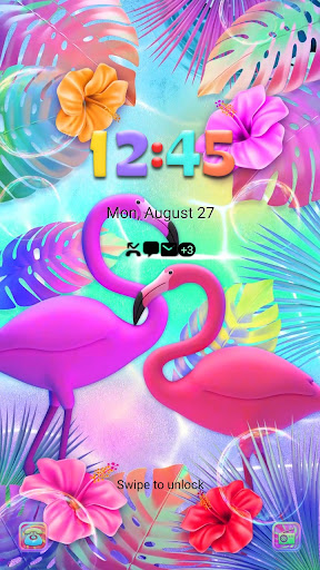 Android application Flamingo Couple - Wallpaper screenshort