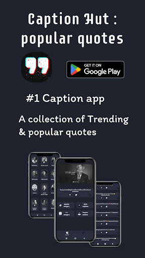 Screenshot of Caption Hut : popular quotes