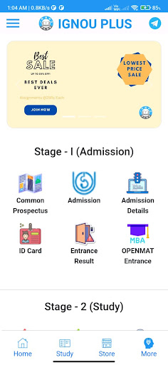 IGNOU PLUS App Screen 3