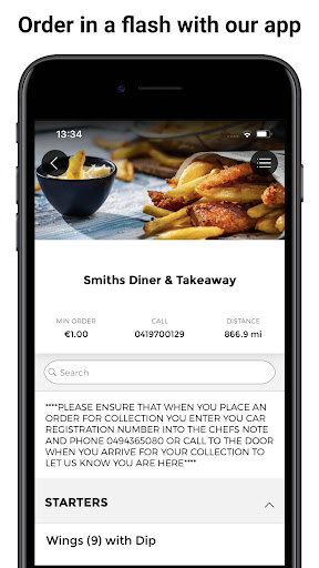 Android application Smiths Diner & Takeaway screenshort