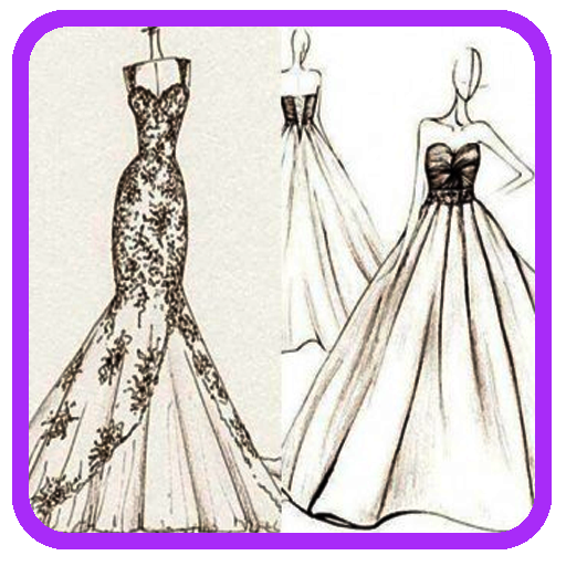 Fashion Drawings of Dresses and Gowns