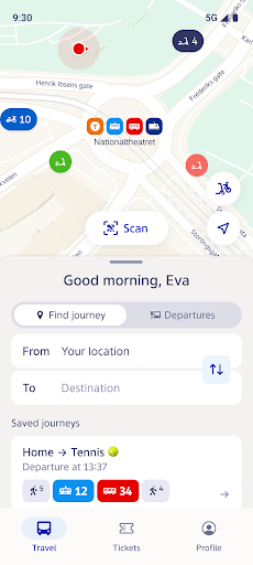 Android application Ruter screenshort