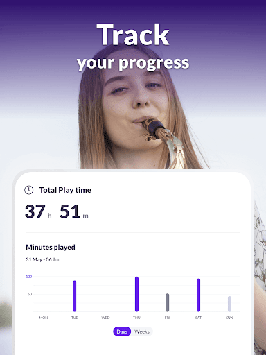 Screenshot of Saxophone Lessons - tonestro