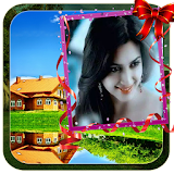 Scenery frame photo effect icon