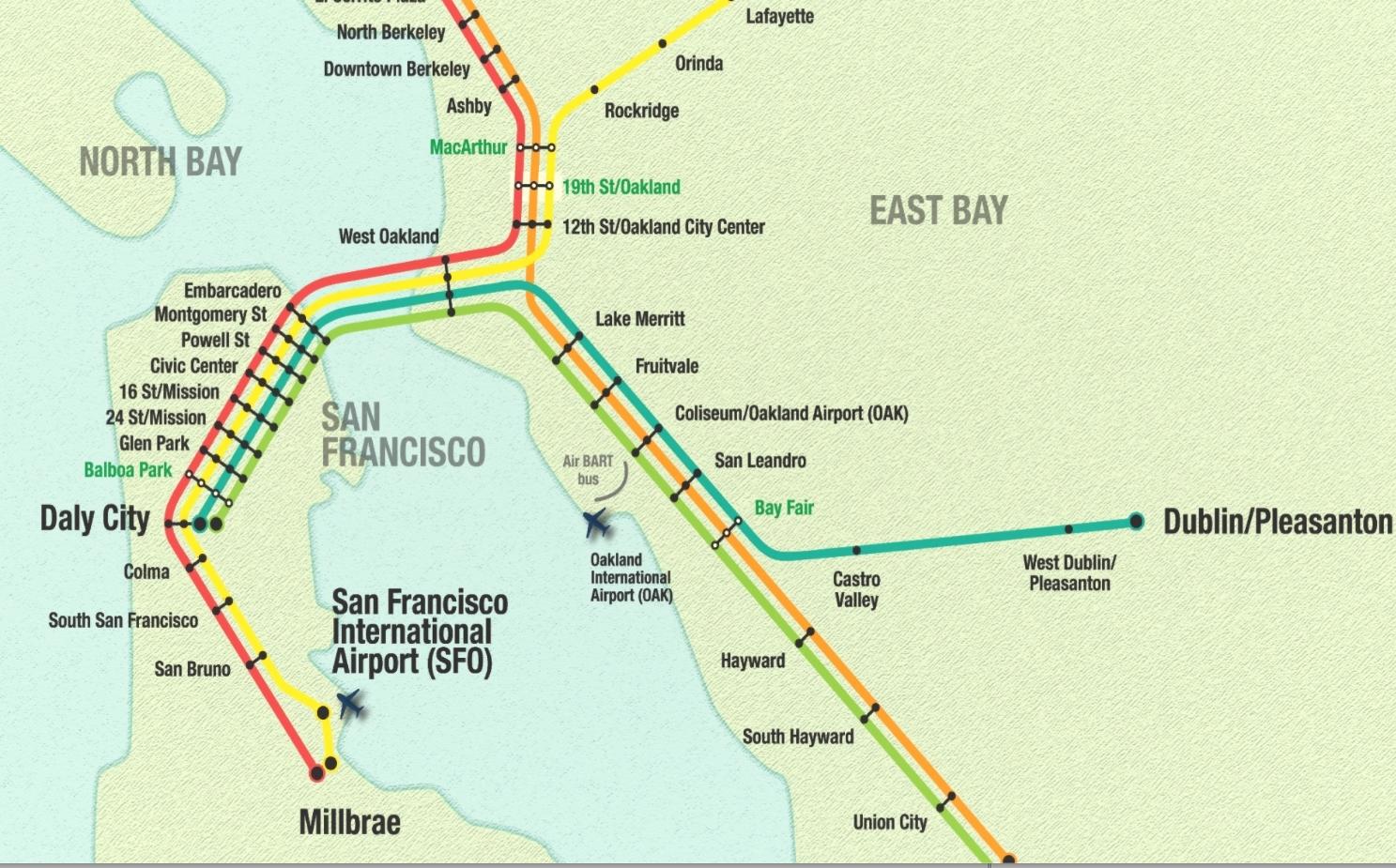 Android application Bart Maps screenshort