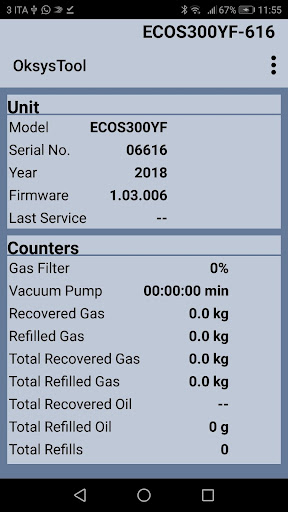 Android application OksysTool screenshort