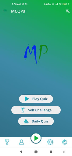 Android application MCQPal screenshort