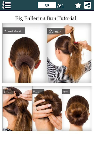 Android application Cute Girls Hairstyles - Step b screenshort