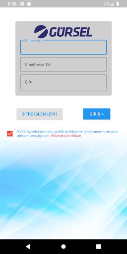 Android application Gürsel Yolcu screenshort