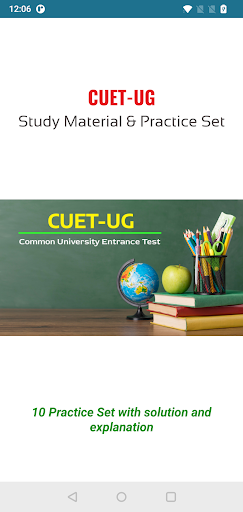 Android application CUET - UG Exam Preparation screenshort