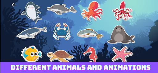 Android application Sea Animals: game for learning screenshort
