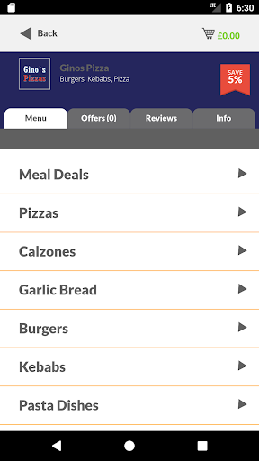 Ginos Pizza S71 Screen 2