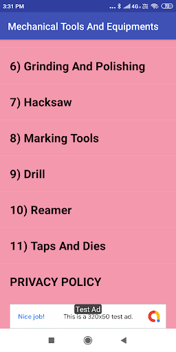Mechanical Engineering Tools Screen 2
