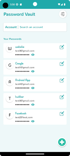 Android application Password Vault - Safe & Secure screenshort