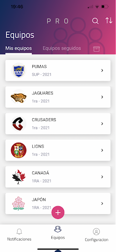 Android application Rugbydat screenshort