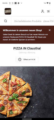 Android application PiZZA IN Clausthal screenshort