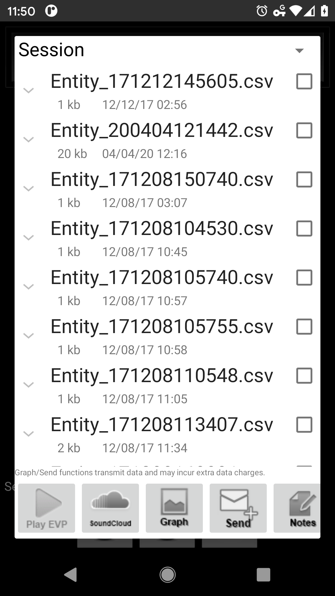 Android application Entity Sensor Pro-EMF Detector screenshort