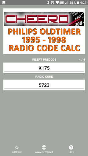 RADIO CODE for PHILIPS 95 - 98 screenshot 10