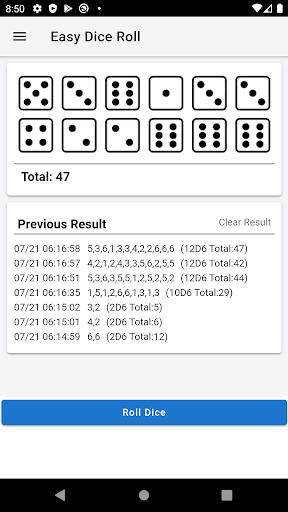 Easy Dice Roll Screen 2