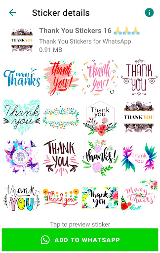 Thank You Sticker for WhatsApp