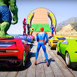 Cover Image of Download Superhero Tricky Car Stunts  APK