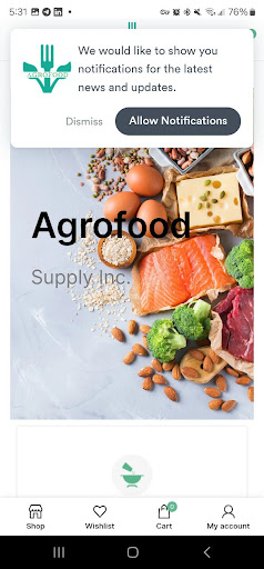 Android application Agrofood screenshort