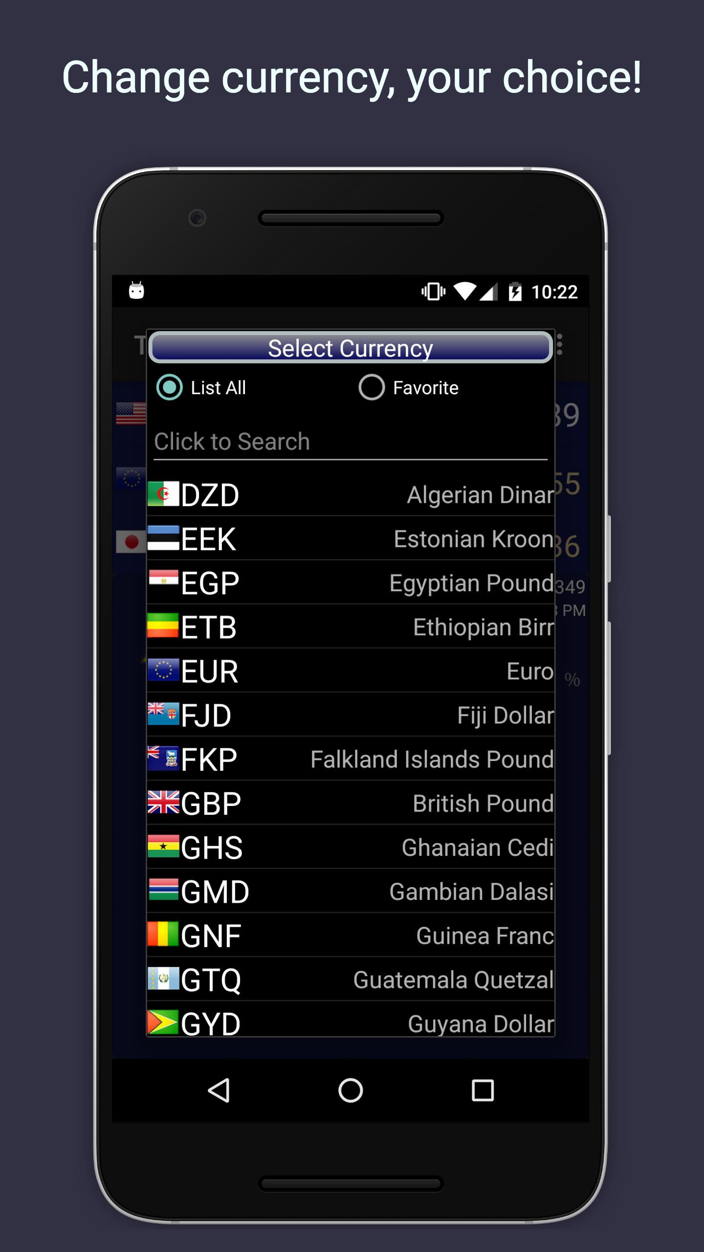 Android application Travel Calculator screenshort
