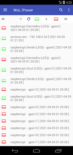 Vista previa de la aplicación