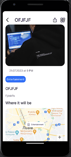 QRSVP Screen 3