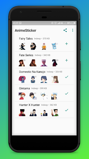 Cute Anime wastickers Screen 2